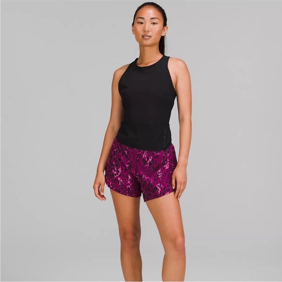 Lululemon Track That Mid-Rise Lined
Short 5"Cheetah Camo Magenta Purple Multi S2 - Picture 4 of 9